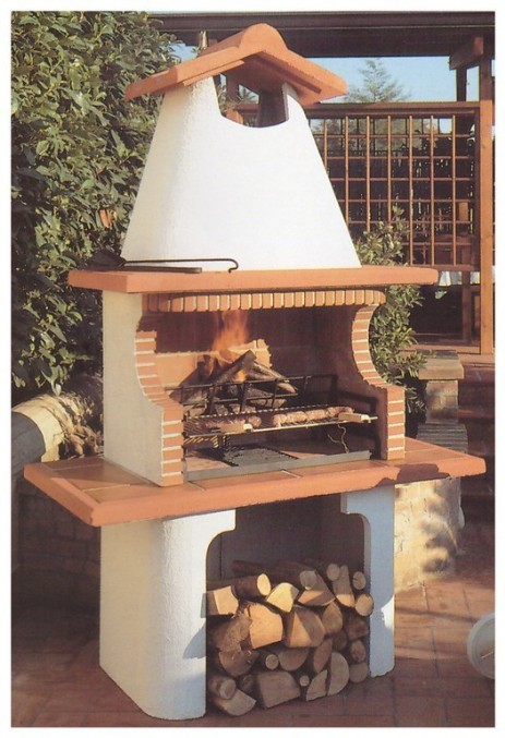 barbecue a legna in muratura