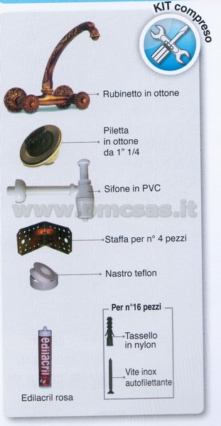 rubinetto lavabo in muratura