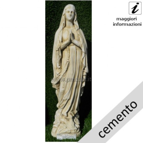 statua madonna di lourdes cemento