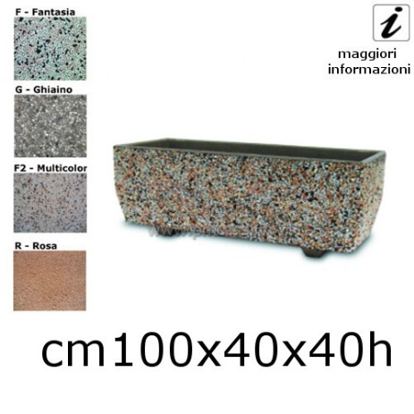vasi in cemento 144 cm100x40x40