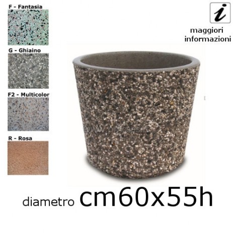 vasi in cemento rotondi 655g