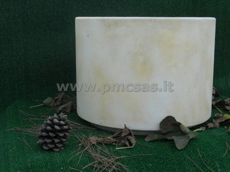 vaso grande liscio in cemento